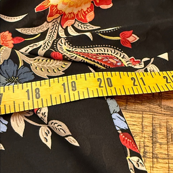 LOFT Paisley and Floral Print Long Sleeve Blouse Smocked Women's Small - Picture 11 of 13